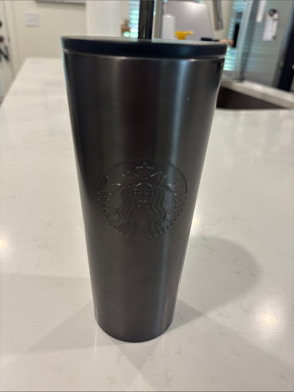 Matte Black Stainless Steel Travel Tumbler Starbucks